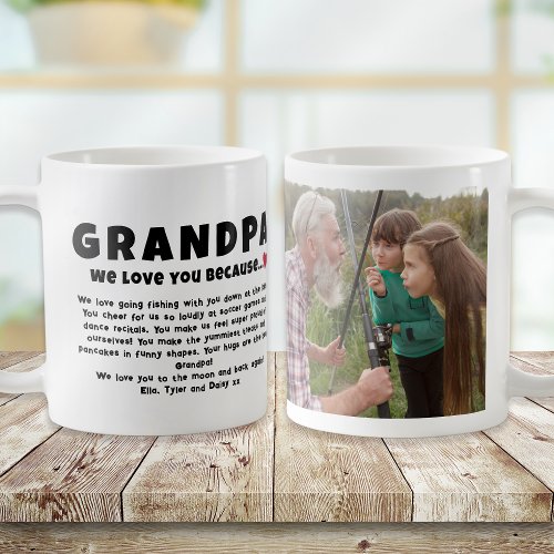 Grandpa Personalized Photo Gift from Kids Coffee Mug