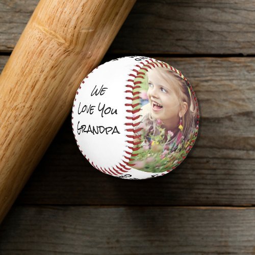 Grandpa Personalized Photos Baseball