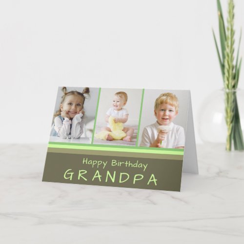 Grandpa Photo Collage Birthday Card