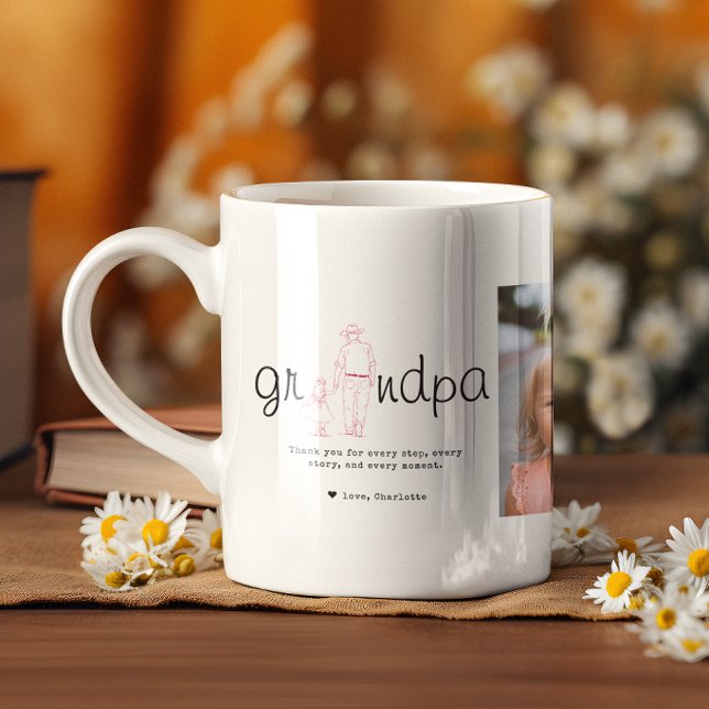 Grandpa Photo Collage From Granddaughter Coffee Mug (Creator Uploaded)