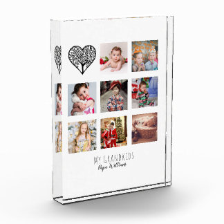 GRANDPA PHOTO COLLAGE GIFT PROUD GRANDAD BLOCK