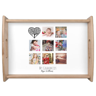 GRANDPA PHOTO COLLAGE GIFT PROUD GRANDAD SERVING TRAY