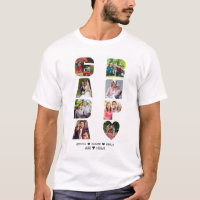 GRANDPA Photo Collage Grandkids Name Letter Cutout