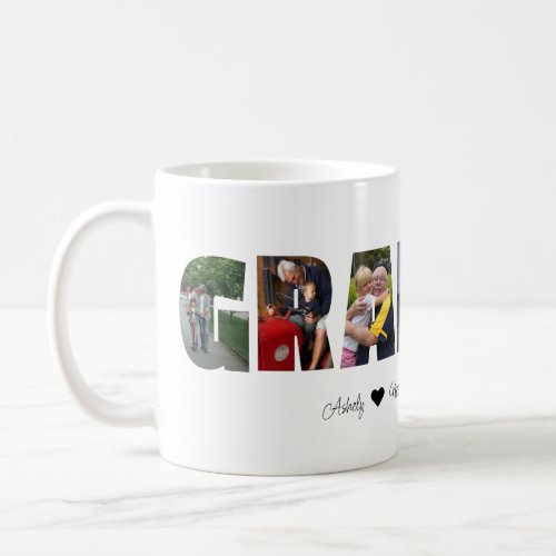 Grandpa Photo Collage Mug with 7 Photos