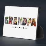 Grandpa Photo Collage Plaque with 7 Photos<br><div class="desc">This is a photo collage plaque that spells out the word GRANDPA along with a custom message. This is the perfect gift for any grandpa for father's day,  his birthday or Christmas.</div>