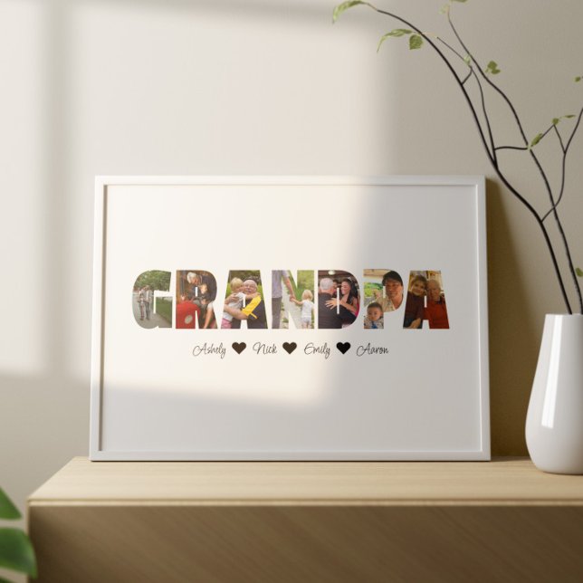Grandpa Photo Collage Poster 7 Photos (Creator Uploaded)