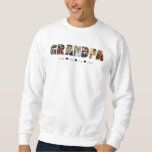 Grandpa Photo Collage Sweatshirt with 7 Photos<br><div class="desc">This is a photo collage sweatshirt that spells out the word GRANDPA along with a custom message. This is the perfect gift for any grandpa for father's day,  his birthday or Christmas.</div>