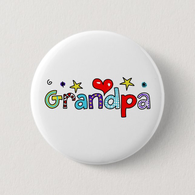 Grandpa Pinback Button (Front)