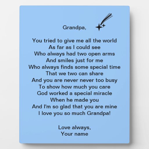 Grandpa - plaque | Zazzle