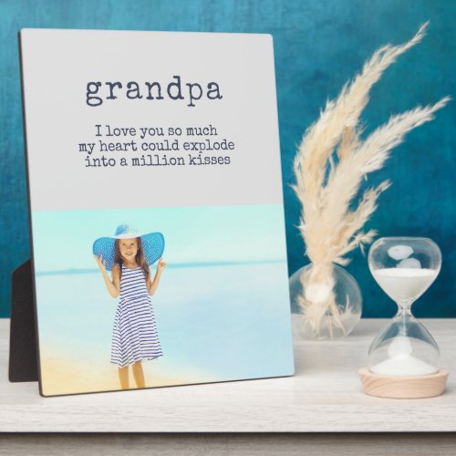 Grandpa Poem and Custom Grandchild Photo Plaque