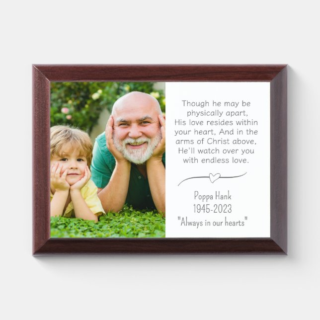Grandpa Remembrance Custom Wall Plaque  (Horizontal)