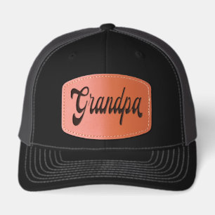 Grandpa Retro Leather Patch Hat