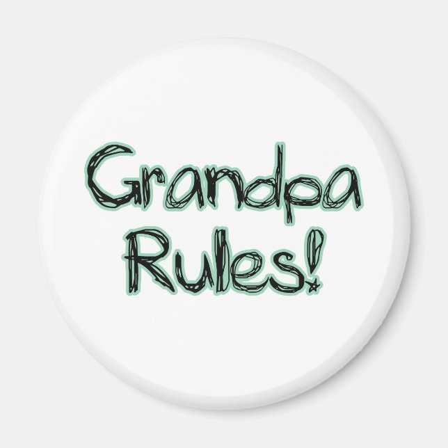 Grandpa Rules! Magnet (Front)