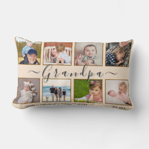 Grandpa’s 8-Photo & Names Custom Pillow
