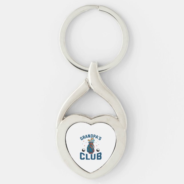 Grandpa’s Golf Club Gift Funny Keychain (Front)