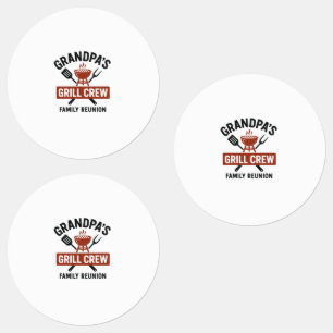 Grandpa’s Grill Crew Family BBQ Reunion Shirt Labels