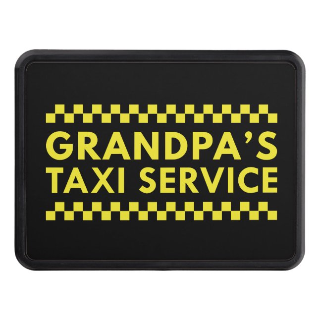 Grandpa’s Taxi Service Hitch Cover (Front)