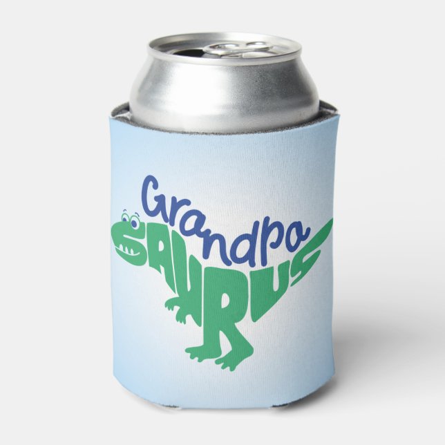 Grandpa Saurus Graphic Can Cooler (Can Front)