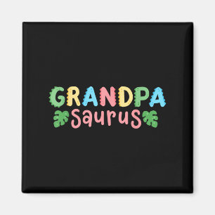 Grandpa Saurus Kids Dinosaur Birthday Party Family Magnet