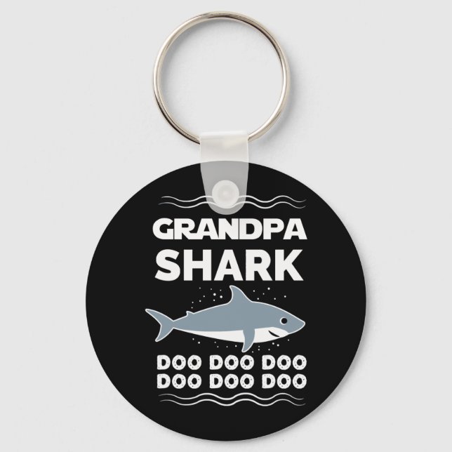 Grandpa Shark Doo Doo Doo Matching Family Keychain (Front)