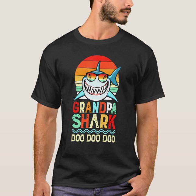 Grandpa Shark Doo Doo Doo T-Shirt (Front)