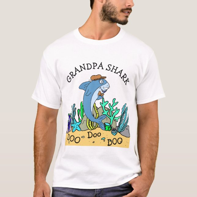 Grandpa Shark Doo Doo Family T-Shirt (Front)