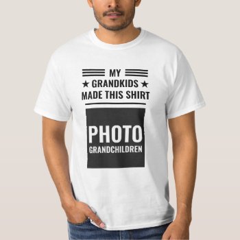 Grandpa Shirt With Grandkids | Single Photo by SpinNationStore at Zazzle