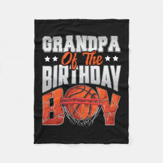 Grandpa Sketll Birthday Boy Family Ller B-day Part Fleece Blanket