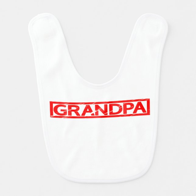 Grandpa Stamp Baby Bib (Front)