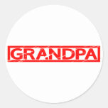 Grandpa Stamp Classic Round Sticker