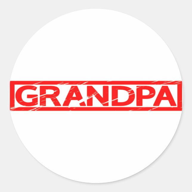 Grandpa Stamp Classic Round Sticker (Front)