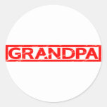 Grandpa Stamp Classic Round Sticker
