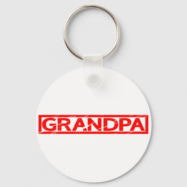 Grandpa Stamp Keychain (Front)