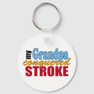 Grandpa Stroke Survivor Keychain