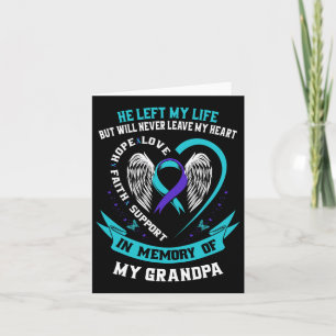 Grandpa Suicide Awareness Prevention Memorial Grap Card