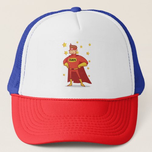 Grandpa Superhero Grandparents Day Trucker Hat