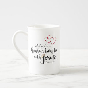 GRANDPA TEA WITH JESUS Christian Quiet Time Bone China Mug