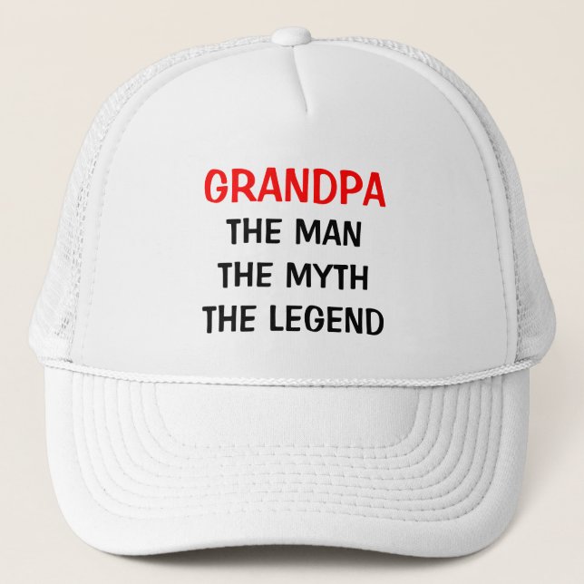 Grandpa the man myth legend hat (Front)