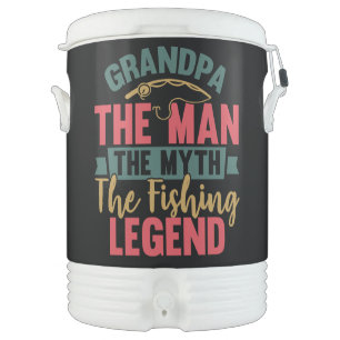Grandpa - The Man, The Myth, The Fishing Legend Beverage Cooler