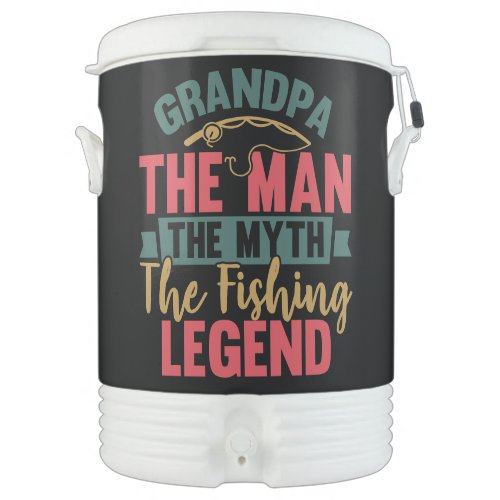 Grandpa _ The Man The Myth The Fishing Legend Beverage Cooler