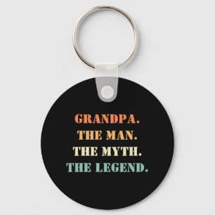 Grandpa The Man The Myth The Legend Father's Day Keychain