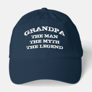 Grandpa the man the myth the legend navy blue cap
