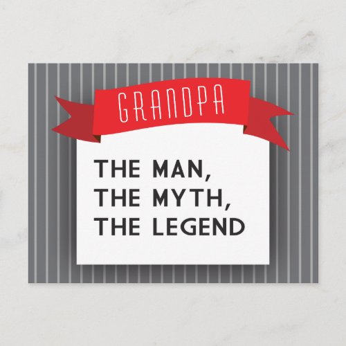 Grandpa  The Man The Myth The Legend Postcard