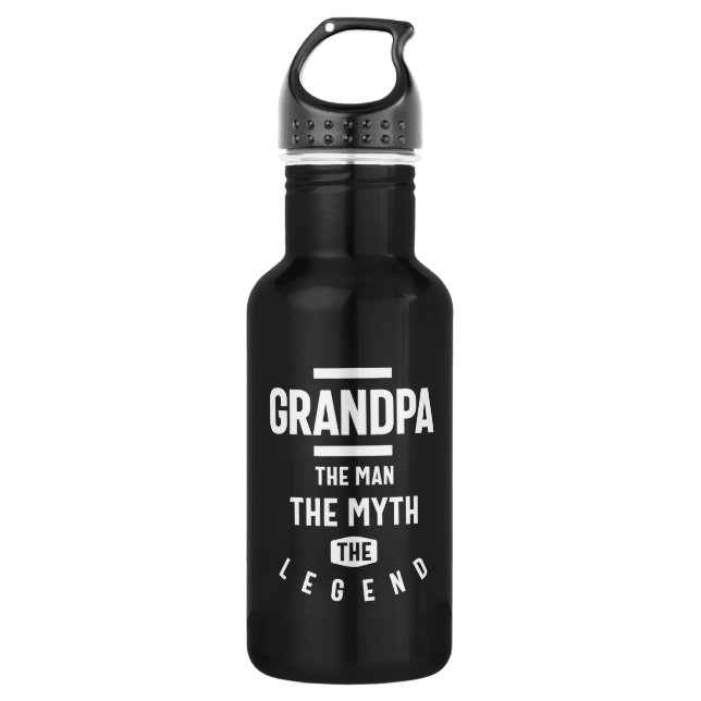 Grandpa The Man The Myth The Legend Stainless Steel Water Bottle (Front)