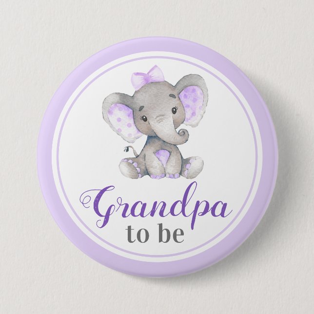 Grandpa to be Baby Girl Shower Lilac Little Peanut Button (Front)
