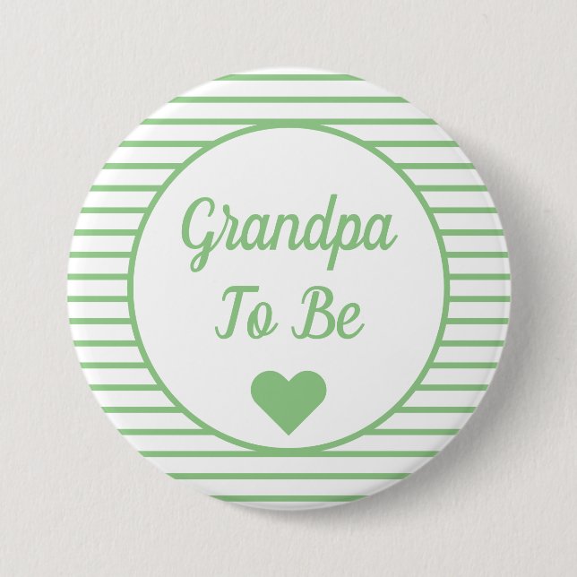 Grandpa To Be Baby Shower Button (Front)