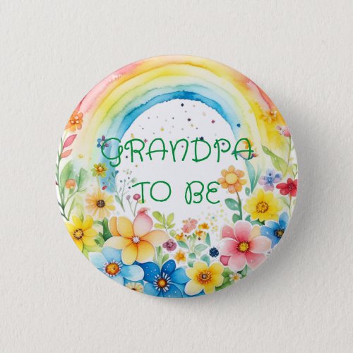 Grandpa to be  Baby Shower Button