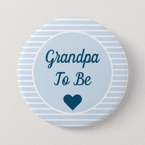 Grandpa To Be Baby Shower Button
