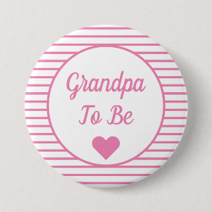 Grandpa To Be Baby Shower Button