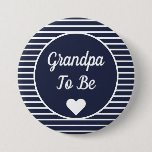 Grandpa To Be Baby Shower Button
